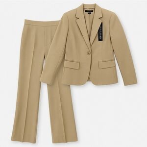 Linda Allard for Ellen Tracy Tan Pantsuit Set | Petite 4 | NWT | $594 MSRP